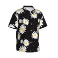 thumbnail image 2 of Uemuo Daisies Flowers Printed Regular Fit Short Sleeve Casual Hawaiian Shirt for Men,Aloha shirt,Tropical shirt,Floral print shirt,Vacation Beach shirt-X-Large, 2 of 9