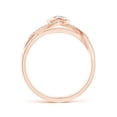 thumbnail image 2 of ANGARA Natural 0.09 Ct. Diamond Solitaire Ring in 14K Rose Gold for Women (Ring Size: 12), 2 of 8