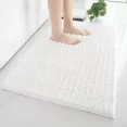 thumbnail image 3 of 2 Piece Set White Soft Cozy Plush Chenille Bath Mat Bathroom Rug, 3 of 4