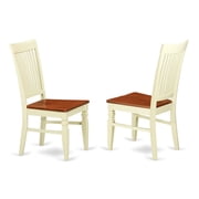 East West Furniture Dining Room Set Buttermilk & Cherry, ANWE3-BMK-W