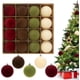 thumbnail image 2 of 12/24/36 piezas de bolas de Navidad de terciopelo a granel, adornos de bolas de Navidad irrompibles flocadas grandes para decoraciones colgantes de árboles de Navidad, 2 of 5