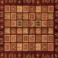 thumbnail image 1 of Ahgly Company Indoor Square Abstract Orange Modern Area Rugs, 6' Square, 1 of 4