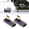 thumbnail image 4 of USB C Male A USB C Conector de Ángulo Recto Hembra, 100W Carga Rápida 40 Gbps 8K Salida de Video USB C 90 Grados Adaptador Portable PARA CUADERNOS Para Teléfonos Móviles, 4 of 7