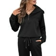 thumbnail image 5 of UVN Outfit Sets for Women 2 Piece Sets Winter Casual Tracksuit Long Sleeve Lounge Set Outfits with Pockets, 5 of 11
