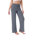 thumbnail image 4 of NOMADIC NOOK Women's 2 Pack Pajama Pants Wide-Leg Drawstring Palazzo Lounge Trouser Yoga Sleep Bottoms X-Large 2 Packs Dark Grey, 4 of 6