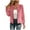 Pink, variant on Womens Bomberes Jackets Zip Up Lightweight Jacket Baseball Collar Long Sleeve Bomber Jacket Outerwear