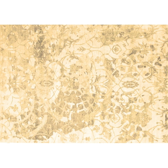 Ahgly Company Indoor Rectangle Abstract Brown Contemporary Area Rugs, 4' x 6'