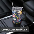 thumbnail image 7 of Colorful Vintage Flowers 40 Oz Tumbler with Handle Lid and Straw, Stainless Steel Double Walled Vacuum Insulated Cup, Cute Birthday Gifts Tumbler for Women Men Friends, 7 of 7