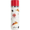 thumbnail image 3 of Botella de agua tipo frasco de acero inoxidable, de metal, de 350 ml, para viaje, para bebidas calientes, para café, H8989 (350 ml, rojo), 3 of 4