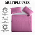 thumbnail image 4 of Ameha Pack of 2 Leaf Embossed Reversible 2 Quilt Set with 4 Pillow Shams Ultra Soft Microfiber Bedding Set king Purple, 4 of 8