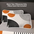 thumbnail image 5 of Flymme 3 Piece Boho Quilt Sets for King Bed,Abstract Geometric Bedspread Coverlet with Pillow Sham, Mid Century Orange Sun Pattern Bedding for Room Decor, 5 of 7