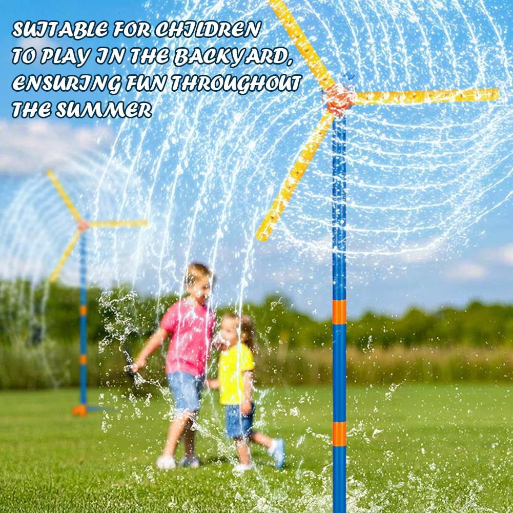 Water Windmill, Windmill Water Sprinkler, 2026 New 360 Water Toy with 3 Blades & Nozzles, Automatic Rotating Water Toys, Water Sprinkler Outdoor Yard Toy for Boys Girls Dogs