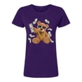 thumbnail image 3 of Playera Blusa de Oso Millonario con Dólares Dinero Ropa De Mujer Color Morado Talla Mediana Marca Emil SaEs, 3 of 4