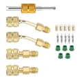 thumbnail image 1 of CSYANXING Brass R410A Adapter Set 1/4 Male 5/16 Female SAE With Gaskets Valve Core Remover For HVAC Refrigeration Servicing, 1 of 8