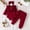 Wine, variant on Liyamei Back to School Outfits for Girls Baby Girl's 3pc Rib Frill Long Sleeve Romper and Pant Set Size Beige 9-12 Months