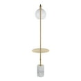 thumbnail image 5 of Symbol Contemporary, Glam Floor Lamp with Gold Metal Side Table and White Marble Base by LumiSource, 5 of 7