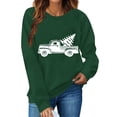 thumbnail image 2 of Christmas Graphic Sweatshirts for Women Xmas Car Printed Pullover Long Sleeve Crewneck Tshirts Xmas Holiday Party Winter No Hood Sweaters, 2 of 5