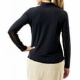 thumbnail image 2 of SanSoleil Women's Long Sleeve Mock Neck Shirt (Black, S), 2 of 3
