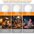 thumbnail image 3 of Mikhai Tri-color light bulb LED Light Bulbs with Remote, No App or Wi-Fi Required, Bulbs (2 Pack), 3 of 7
