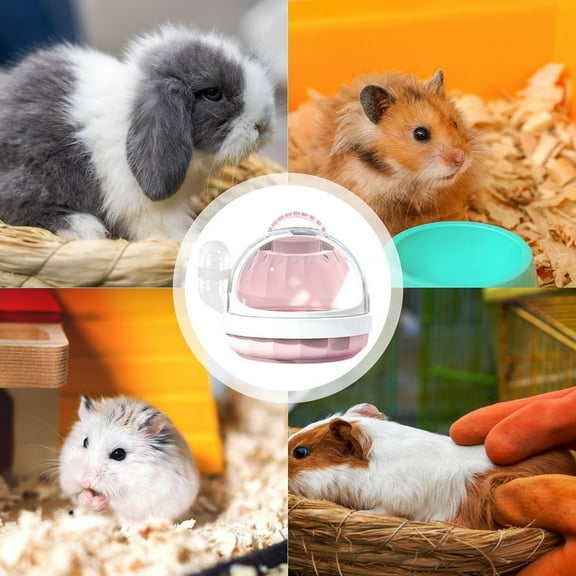 Zxsyw Hamster Carrying Case, Adjustable Travel Cage for Small Animals, Comfortable Pet Bag with Water Bottle for Hamster, Guinea Pig Cage for Travel