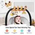 thumbnail image 3 of Asiento de coche en espiral para bebés, jirafa de peluche, de 0 a 6 meses, con sonajeros, 3 of 9