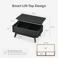 thumbnail image 4 of Mopio Lift-Top Coffee Table with Storage, Fluted Design, Black Oak Finish, 4 of 8