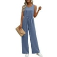 thumbnail image 2 of UVN Jumpsuits for women Summer Casual Romper Sleeveless Wide Leg Long Pants Outfits Dressy Woman Clothes, 2 of 8