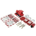 thumbnail image 1 of Akozon Tagout Hasp,Clamp On Circuit Breaker,Safety Lockout Tagout Kit Lockset Fitting Tools Multifunctional Portable With Pocket Bag, 1 of 8