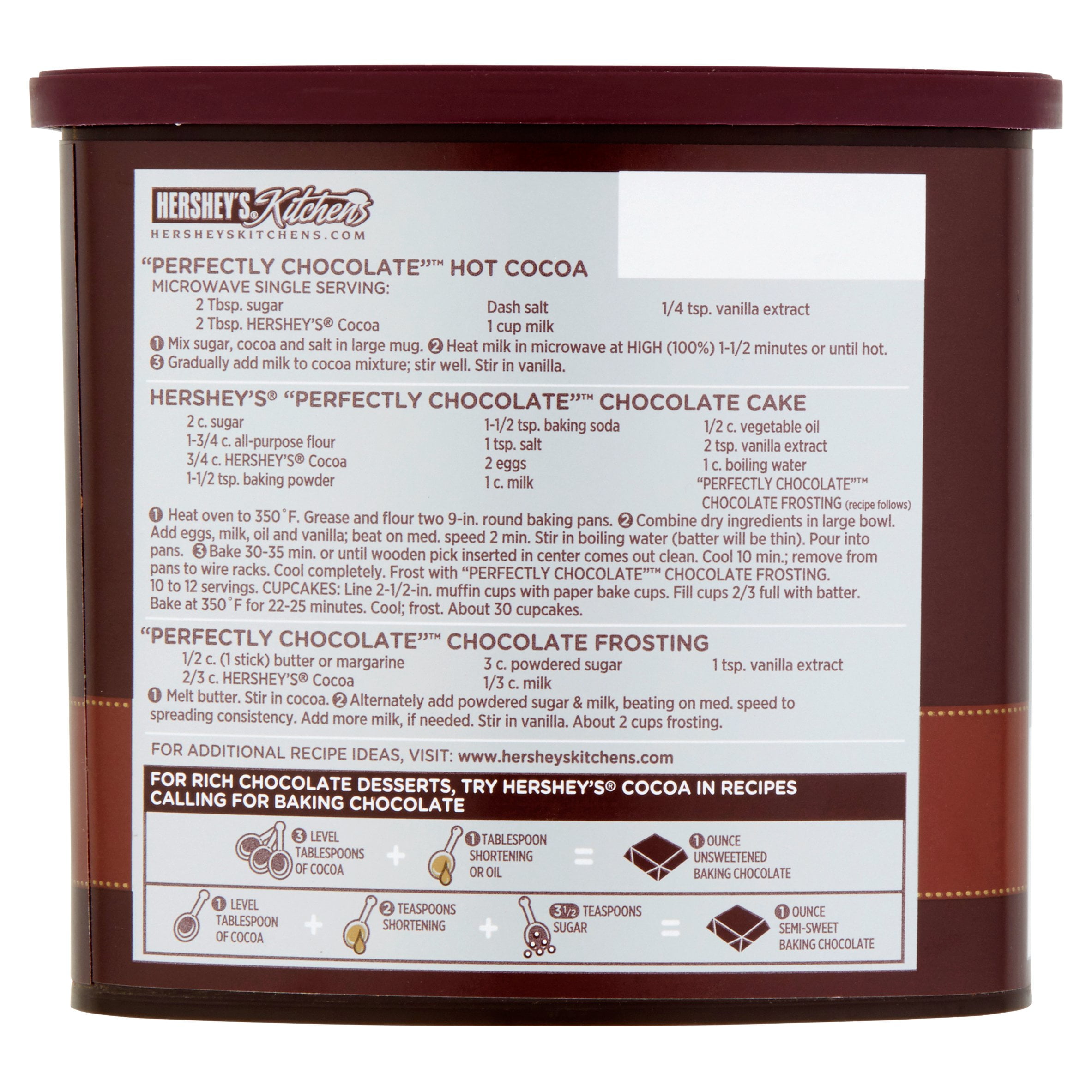 Hershey S Unsweetened Cocoa Powder Nutrition Facts Bios Pics