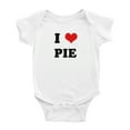 thumbnail image 1 of I Heart Pie Love Food Funny Baby Bodysuits, 1 of 5