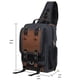 thumbnail image 2 of KAUKKO Canvas Messenger Bag Cross Body Shoulder Sling Backpack Travel Senderismo Chest Bag KAUKKO FD252-3--Black, 2 of 5