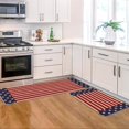 thumbnail image 5 of Stars Stripes Patriotic 4th of July Kitchen Mats Set of 2, Memorial Day Independence Day Home Decor Kitchen Rugs - 17x29 and 17x47 Inch, 5 of 6
