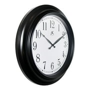 Infinity Instruments 24 Inch Classical Indoor Room Decorative Wall Clock, Black