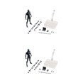 thumbnail image 2 of Bewildely Conjunto de cuerpo de figuras de 15 cm con soporte de exhibición de para decoración de dormitorio negro 2piezas hombre negro 15 cm, 2 of 6