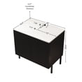 thumbnail image 3 of Bathroom Vanity 30" TURIO Freestanding Carrara White Sintered Stone Countertop and Black Plywood Cabinet with Two Doors, NO Basin, NO Faucet and Sink Cover,Vanity With Sink, 3 of 7