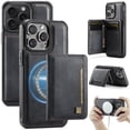 thumbnail image 1 of AutSpace Funda para Apple iPhone 13 Pro, Bloqueo RFID, Cuero PU, Compatible con MagSafe, Billetera Desmontable 2 en 1 con Tarjetero, Soporte, Cubierta Protectora Magnética, Negro, para iPhone 13 Pro, 1 of 8