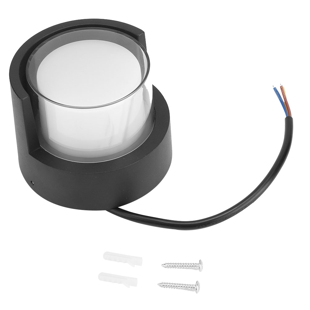 5W 110-240V LED Indoor Outdoor Wall Light Cylinder-shaped Waterproof Lamp(white light)