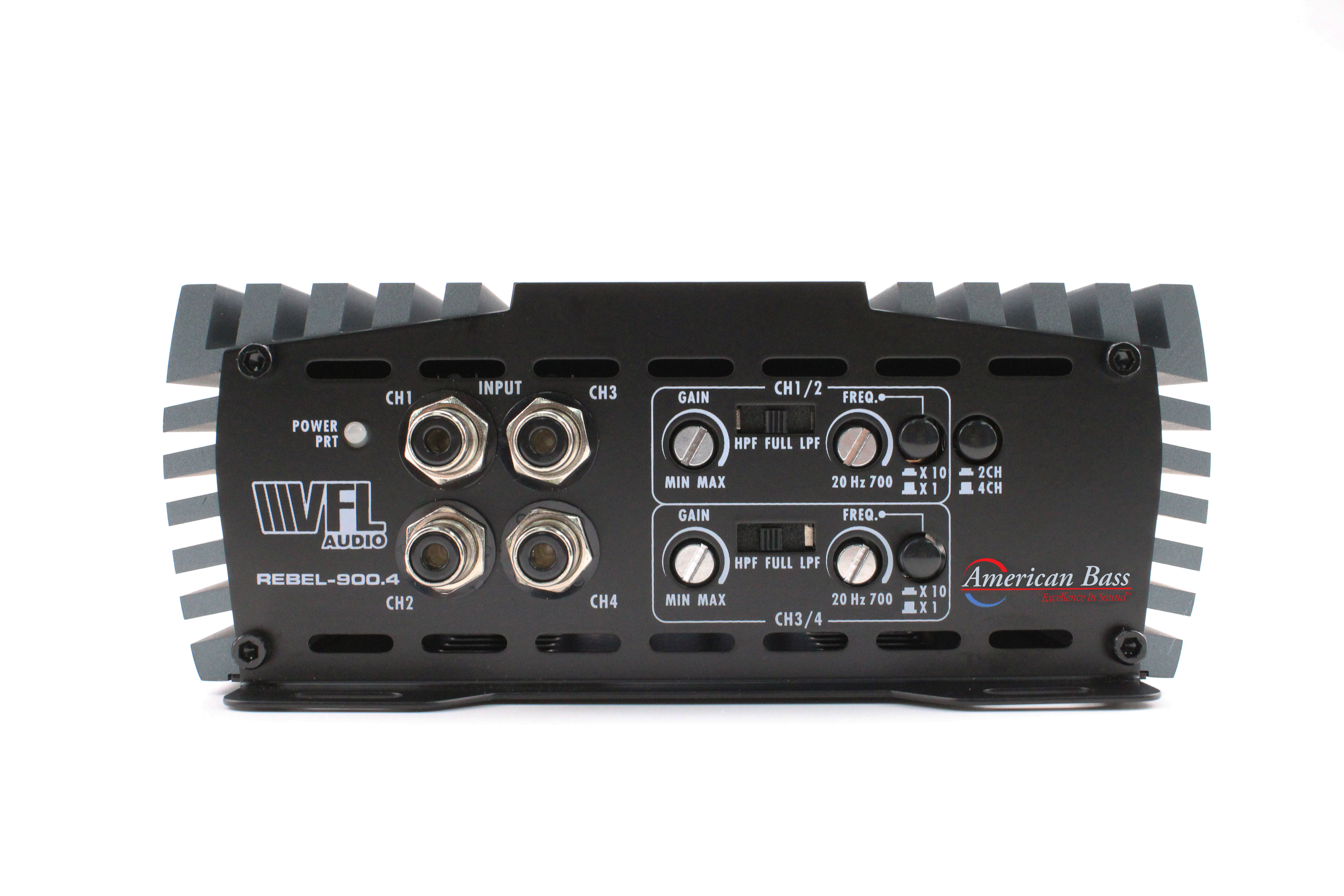 American Bass 880 Watts 2-Ohm 4-Channel Class D Digital Amplifier REBEL-900.4
