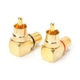 thumbnail image 4 of 2Pcs 90 Degree RCA Adapter,Gold-Plated Right Angle Connector Male to Female Audio Adapter, 4 of 5