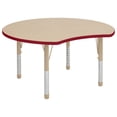 thumbnail image 3 of ECR4Kids Crescent Maple Top Thermo-Fused Adjustable 44.5'' x 48'' Novelty Activity Table, 3 of 7