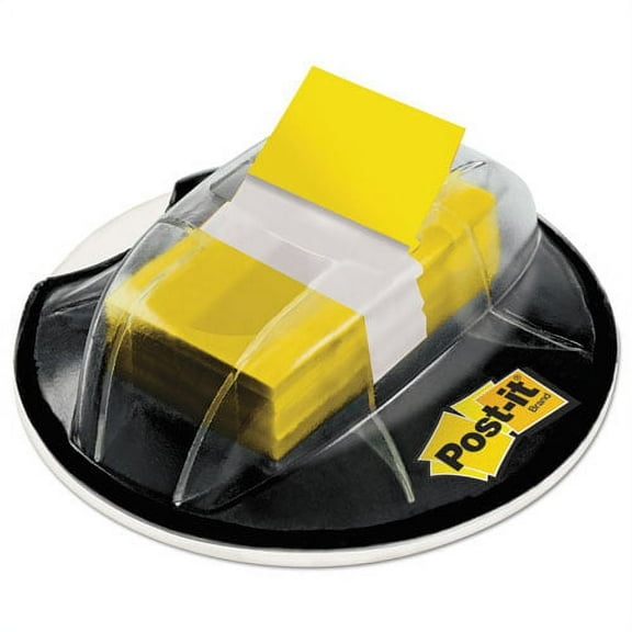 Page Flags In Desk Grip Dispenser, 1 X 1 3/4, Yellow, 200/dispenser | Bundle of 2 Packs