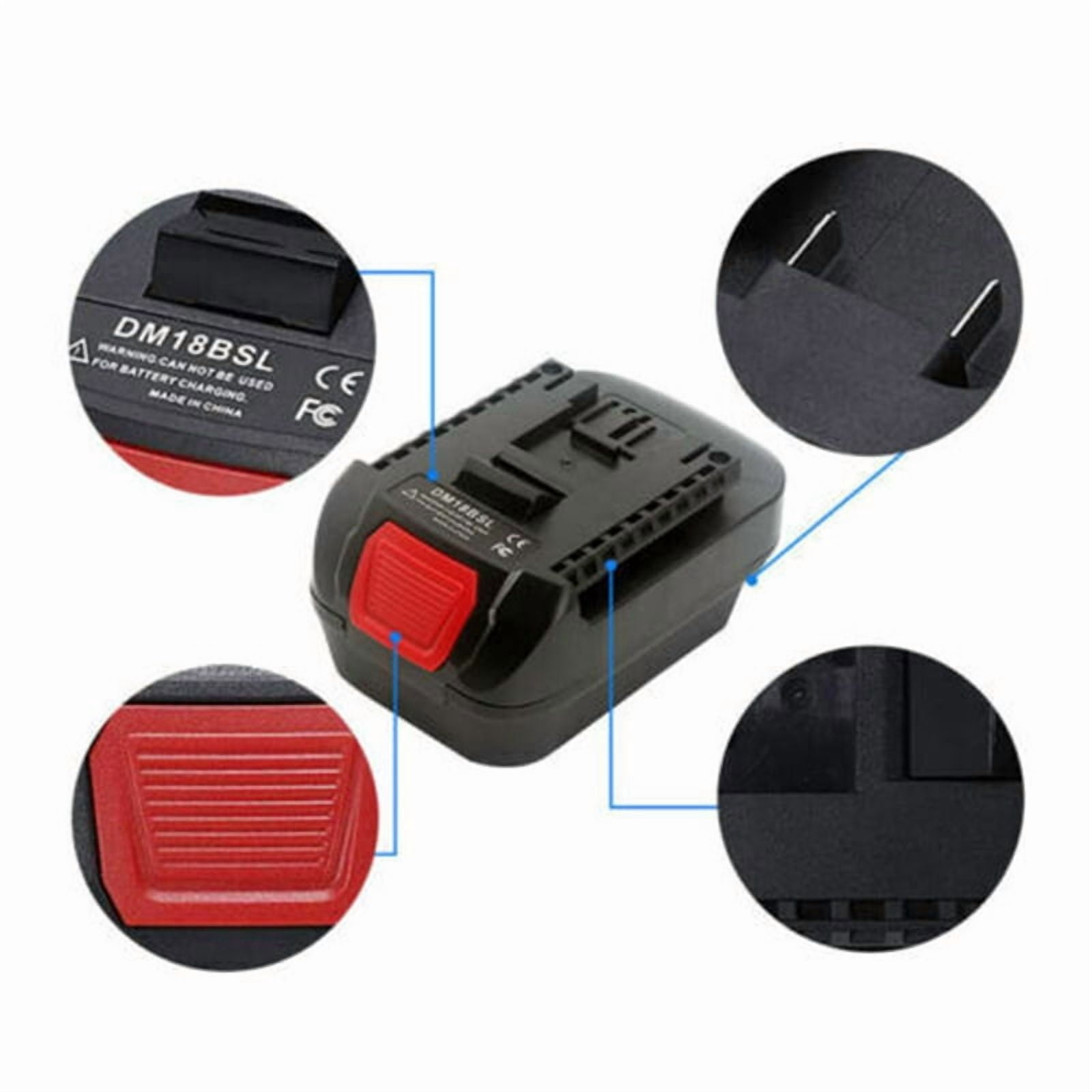 For BOSCH PBA power tools For Dewalt/Milwaukee 18V 20V lithium battery adapter converter to for BOSCH C series 18V batteries - 44