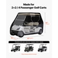 thumbnail image 2 of VEVOR Golf Cart Cover, Full Coverage 2+2/4 Passenger Golf Cart, 420D Waterproof Oxford Fabric Club Car Cover Fits Most Carts Club Car, Yamaha, EZGO, Honda, Silver-Coated Layer & Three Zipper Doors, 2 of 9