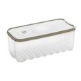 thumbnail image 1 of Refrigerator Large Capacity Storage Box Organizer Fresh Vegetable Fruit Boxes Convenient Drain Basket Kitchen Home Khaki, 1 of 10