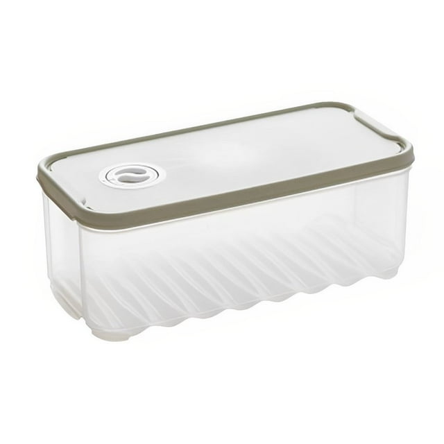 Refrigerator Large Capacity Storage Box Organizer Fresh Vegetable Fruit Boxes Convenient Drain Basket Kitchen Home Khaki