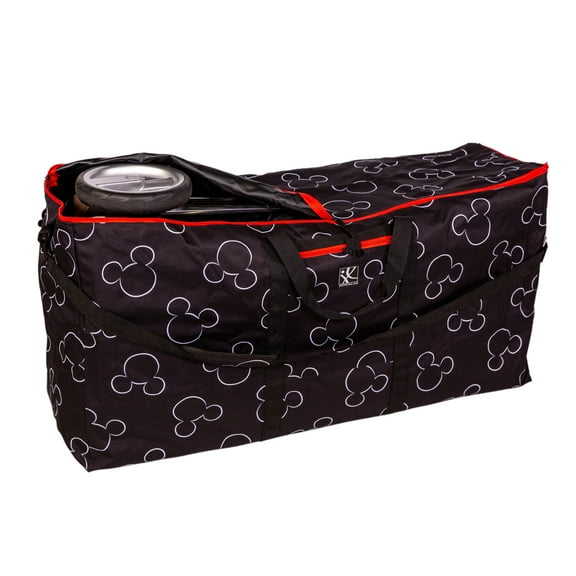 Disney by J.L. Childress Single and Double Stroller Travel Bag. Black with White/Red.  Adult Use.