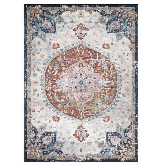 Concord Global Trading Concord Global Vintage Collection Florence Ivory Area Rug 6'7''x9'3'' 7' x 9' Bedroom