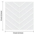 thumbnail image 6 of Pure White Herringbone Peel and Stick Vinyl Backsplash Tiles 3D V-shape Self Adhesive Wall Stickers for Kitchen Bathroom (10-Sheet), 6 of 6