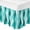 Aqua, variant on Navy Blue Bed Skirt King Size 16 Inch Drop, Adjustable & Elastic Wrap Around Bed Skirts Pleated Luxury Dust Ruffles For Twin Full Queen Cal King Base Beds, Modern Moire Abstract Ripple Geometric