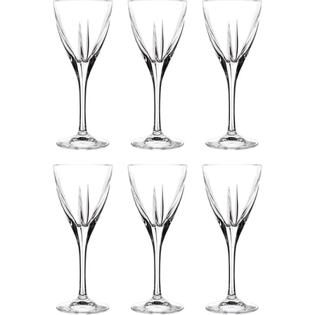 Barski Liquor Glass - Stemmed Glasses - Set of 6 Glasses - Crystal Glass - Designed - Use it for - Sherry - Shot - Vodka - Liquor - Cordial - Each Glass is 2.25 oz Made in Europe